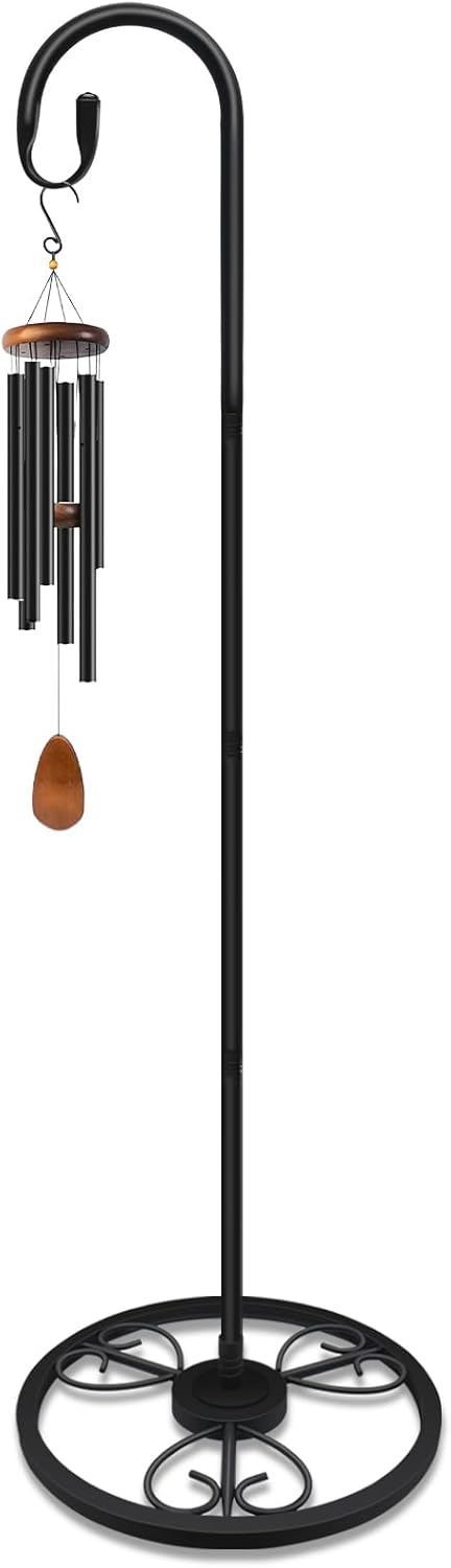 63″ Adjustable Shepherds Hooks Stand for Wind Chimes, Hummingbird Feeders, Lanterns, Hanging Plant Stand Indoor Outdoor Patio Garden