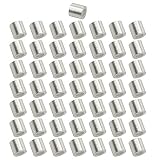 ZYAMY 50pcs Single Hole Round Aluminum Crimp Ring Sleeve 1/8' Aluminum Crimping Stop Sleeve Set for Wire Rope and Cable Ferrule