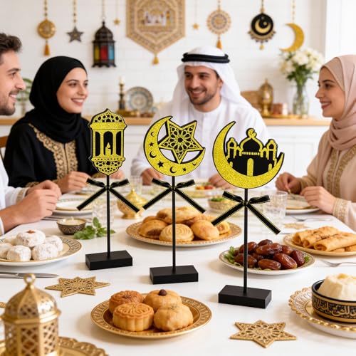 Save 33% on 3-Piece Ramadan Wooden Table Decor Set