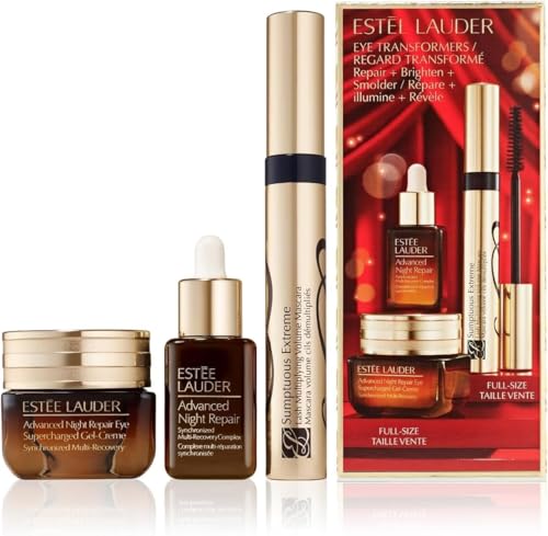 Advanced Night Repair Set with Serum Eye Gel-Creme and Sumptuous Extreme Mascara Ideal for Smoother Skin Brighter Eyes Youthful Appearance and Radiant by Estee Lauder