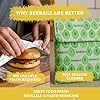 Beeswax Wrap Storage Bag by BeeBAGZ | Made In Canada | Reusable Food Storage Bags, Pack of 6, Plastic Free Biodegradable Food Wrap Alternative, Family Pack, 3 Small + 2 Medium + 1 Large, (Multicolors) #1