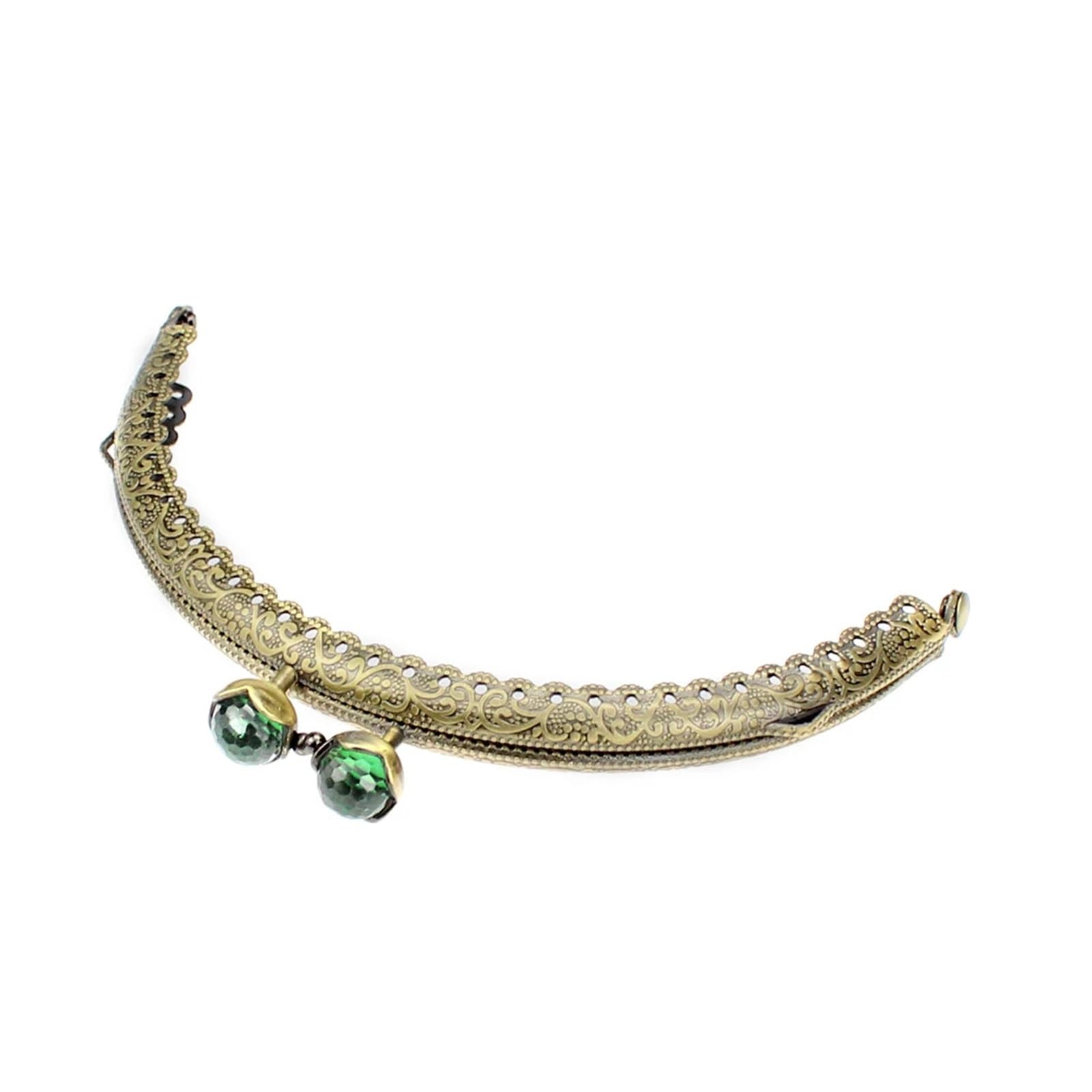 5 uds 12, CM Emicircle repujado encaje Lotus Kiss cierre de manija del marco for bolso mano accesorios costura repuesto Para Hogar(12.5CM NO.5)