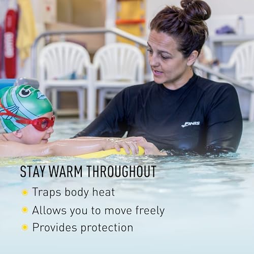 FINIS Thermal Swim Shirt - Heat-Retaining BiPoly Fabric - UPF 50 & Up UV Protection - Chlorine Resistant - Adult3