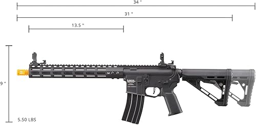 Vista 41 de Lancer Tactical Gen 2 Proline M4 Rifle de aire comprimido de metal completo de 9 pulgadas/14 pulgadas con Delta Stock (ETU y Mosfet incluidos)