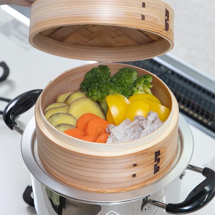 Amazon｜オクムラ 中華蒸篭18cm 蓋 せいろ／蒸籠／セイロ｜蒸し器