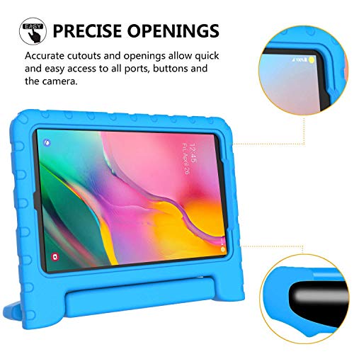 Bmouo Kids Case For Samsung Galaxy Tab A 10.1 (2019) Sm-T510/T515, Shockproof Light Weight Protective Handle Stand Kids Case For Galaxy Tab A 10.1 Inch 2019 Release Sm-T510/T515 - Blue #TOP2