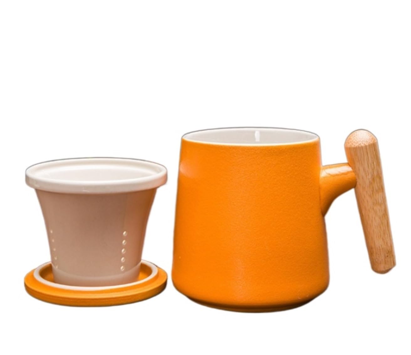 Filiżanki do Kawy Kubek Kubek Ceramiczny Kubek Do Herbaty Z Pokrywką Filtr Kubek Biurowy Kubek Do Oddzielania Wody I Herbaty Kubek Do Picia Herbaty Kubek Filiżanka do Herbaty(A)