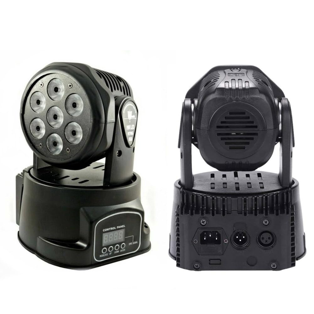 Proiettore LED RGB Testa Rotante 360° Luci BEAM Disco Wash Mobile Motore faro DMX