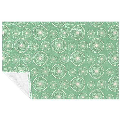 Couverture pissenlit géométrique 150x100 cm douce et chaude pour lit et canapé