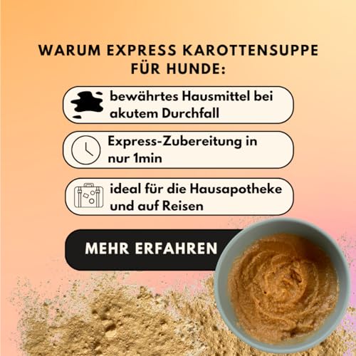 People who Kaer Morosche Karottensuppe 200g, hohe Ergiebigkeit Dank Pulver-Form, Präbiotika Mittel zur Unterstützung bei Durchfall & Magenproblemen, Karottenpulver mit Karottentrester, für Hunde