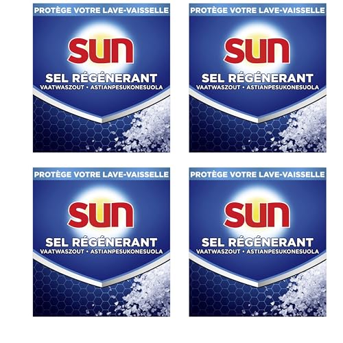 SUN CLASSIC - Sel Regénérant 1Kg pour lave-vaisselle - Lot de 4 - Offre économique