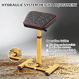 POARMEEY Duży podłokietnik do tatuażu ze złotą metalową ramą, podłokietnik do tatuażu, regulowana wysokość za pomocą układu hydraulicznego, obrót panelu, klapka uchwytu o 180°, haftowana skóra do