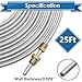 Eoppen 3/16inch x 25 ft Brake Line Tubing Kit Flexible Zinc Coated Alloy Brake Line Tubing Coil with 16 Inverted Flare Fittings SAE Standard