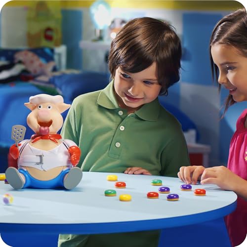 Goliath Schweine Schwarte - Lustiges Kinder-Brettspiel ab 4 Jahren, Füttere den Schweinchen und vermeide das Bauchplatzen, Gesellschaftsspiele für 2-6 Spieler, Spaß mit Freunden und Familie