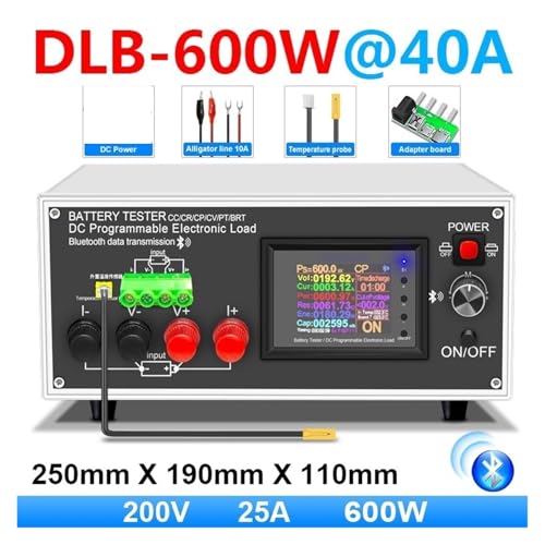 Testeur électronique DLB-600W 40A avec moniteur de capacité et décharge de puissance