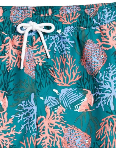 Image of Amazon Essentials Men's 9 inch Breathable Swim Trunks with Mesh Lining, Elastic Waist, Pockets, Drawstring Closure