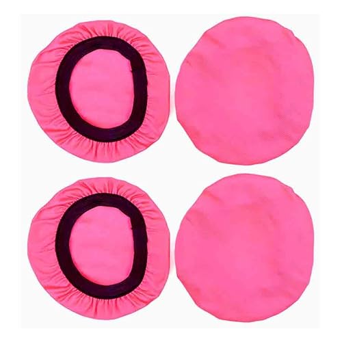 ヘッドホン 交換 イヤーパッド 2セット(4個) カバー 直径105mm 80mm ヘッドフォン アクセサリー 修理 破れ イヤホン 洗える (蛍光ピンク, 105mm)