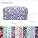 PAZIMIIK Vintage Quilted Makeup Bag Cosmetic Pouch for Brushes Pencils and Travel Make Up Accessories for Women and Girls,Floral Grey