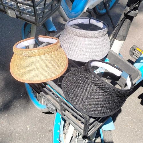 Image of 3 Pieces Clip On Visors Women Men Visor Sun Hats Hat Outdoor Sports Golf Beach Travel Tennis Cap