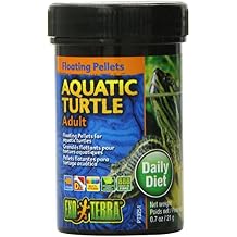 Exo Terra Adult Aquatic Turtle Food, Floating Pellets for Reptiles, 0.7 Oz., PT3251