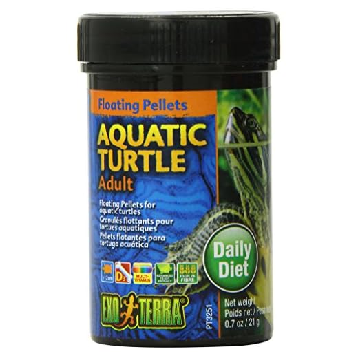 Exo Terra Adult Aquatic Turtle Food, Floating Pellets for Reptiles, 0.7 Oz.