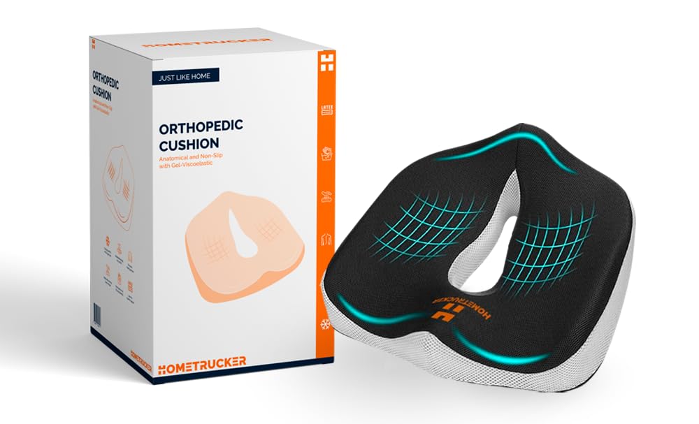 Cuscino ortopedico per il coccige - Boa medica ergonomica in gel e memory foam | Leroy Merlin