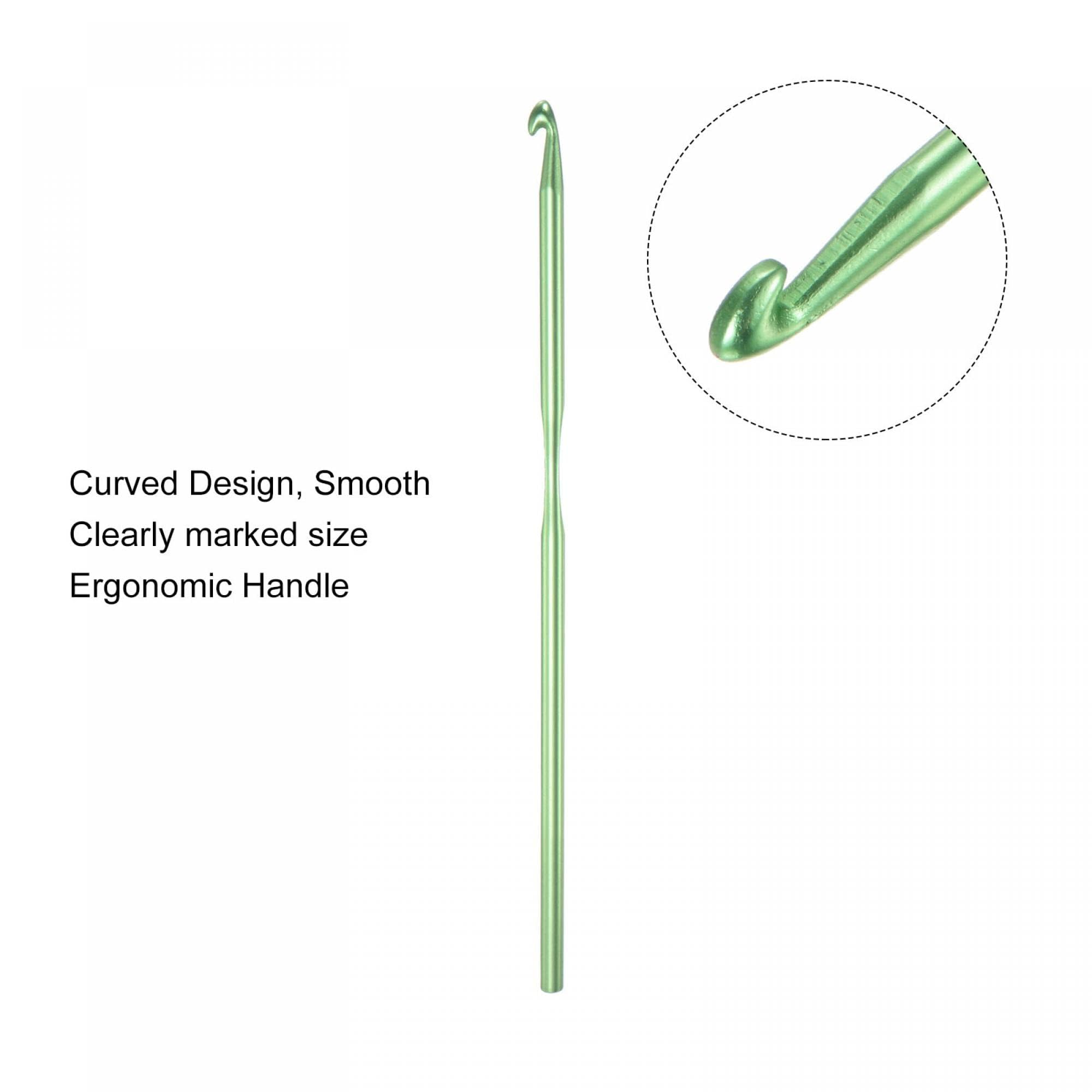 TOP-VIGOR 6Pcs 4mm Crochet Hook, Aluminum Crochet Hooks Knitting Needles for DIY Craft Yarn Green Crochet Needles for Knitting Scarf - Image 3