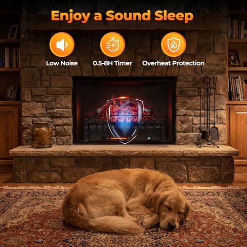Image of Tangkula 26 inch Smart Electric Fireplace, Compatible with Alexa, WiFi Enabled