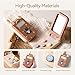 Wooden Baby Cell Phone Toy, Flip Pretend Play Phone for Toddlers - with Mirror & Functional Buttons, Enhance Fine Motor Skills, Natural Wood Toy , Ideal Gift for Kids 1 - 3