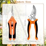 Garden Pruning Shears, Small Plant Scissors, 2 Piece Hand Tool Set, Pruner for Tree Branch, Trimming Snips, Heavy Duty Cutter, Yard Work Gifts