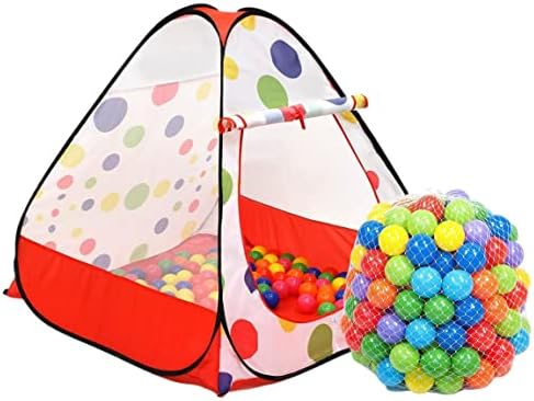 Kiddey Kids Ball Pit Play Tent - 100 Ball Pit Balls Included - Pops up No Assembly Required - Use as a Ball Pit or As an Indoor/Outdoor Play Tent, (Ball Pit with Balls)