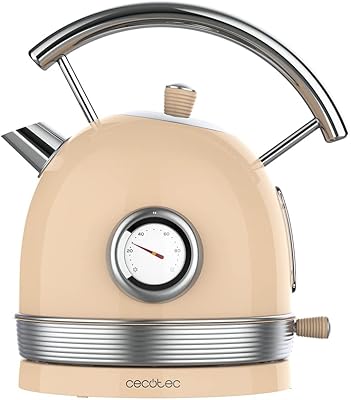 Cecotec ThermoSense 420 bouilloire design beige jauge température