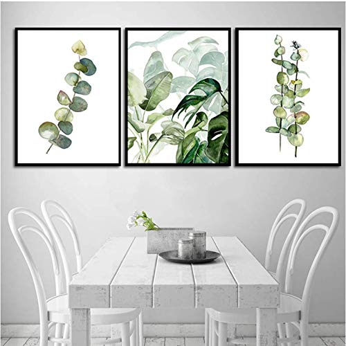 Verdure mur art toile peinture botanique moderne pour décoration chambre
