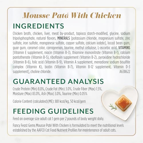 Fancy Feast Gems Pate Cat Food Mousse Chicken or Beef and a Halo of Savory Gravy Wet Cat Food Variety Pack - (1) 8 ct. Boxes - 8 ct. Box - Image 6