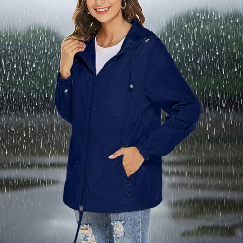 Long Sleeve Jacket for Women Winter Fall Lightweight Hooded Waterproof Jackets Hoods Outfit Rain Coats Women 20254