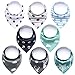 8 Piezas Baberos Bebe Bandanas,DIAOCARE 100% Algodón Orgánico Bufanda Toalla Drool Babas Tela para Niña Chico Recien Nacido de 3 -36 Meses