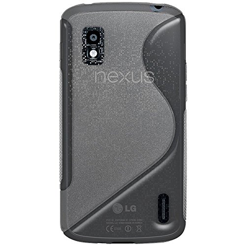 Amzer AMZ95223 Soft Gel TPU Gloss Skin Fit Case Cover for Google Nexus 4 E960/LG Nexus 4 E960 - 1 Pack - Retail Packaging - Smoke