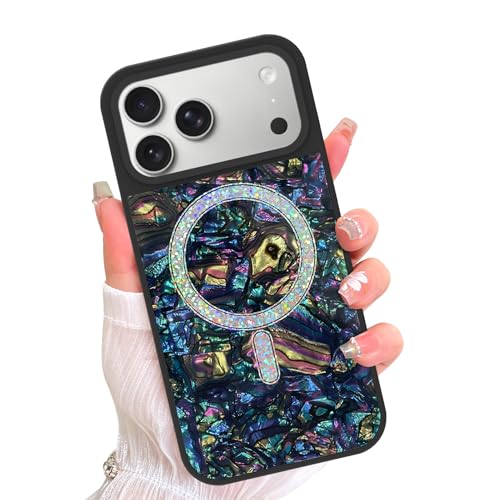 AIGOMARA Magnetic for iPhone 17 Pro Case for Women Girls, Abalone Shell