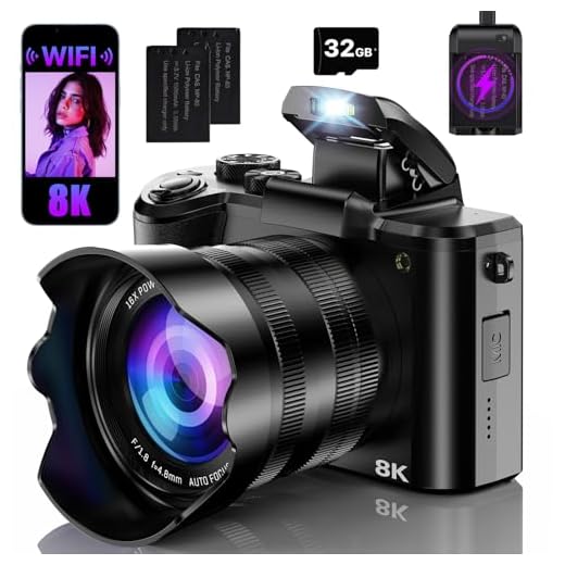 8K Vlogging Camera with Dual Lenses