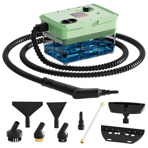 Handheld Steam Cleaner 2500W,10s Fast Heat-Up & 50.73OZ Large Tank,Pressurized Portable Steamer with 9 Accessories for Home,Car,Kitchen,Bathroom,Floors,Grout,Tile,Upholstery
