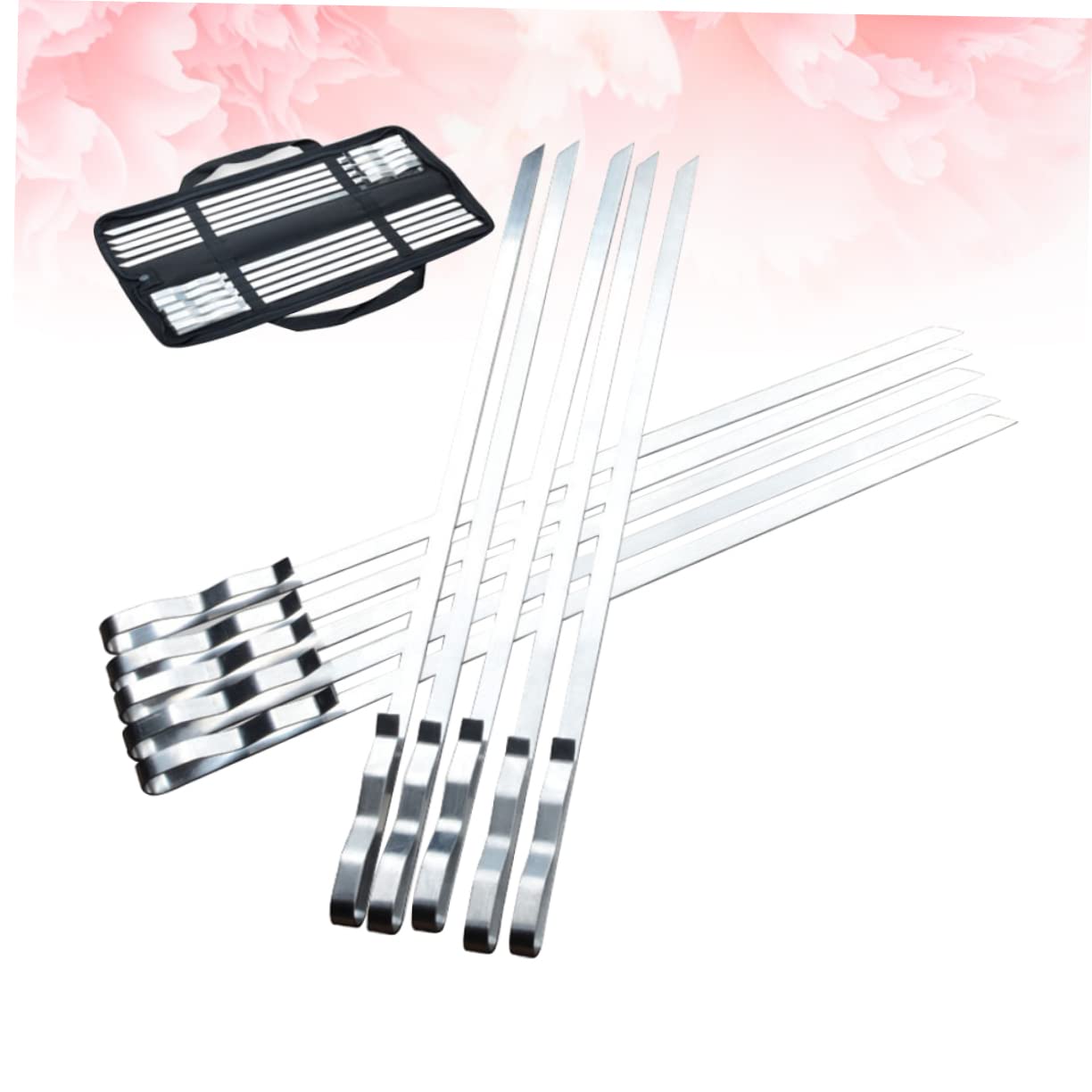 HANABASS 10Pezzi Spiedini Inossidabile per Barbecue Facili da e Maneggevoli per Carne e Verdure Accessori per e Picnic