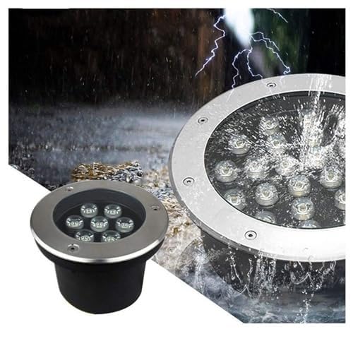 Foco LED empotrable suelo exterior IP67 redondo 9W de luz fría AC85-265V