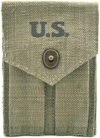 U.S. WW2 1911 .45 Modelo M1911 - Bolsa doble para revista1911 Colt .45 Mag bolsa marcada Kirkmann 1943