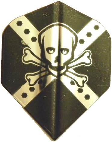 25 Sets #3222 AmeriThon Silver Skull/Bones Dart Flights