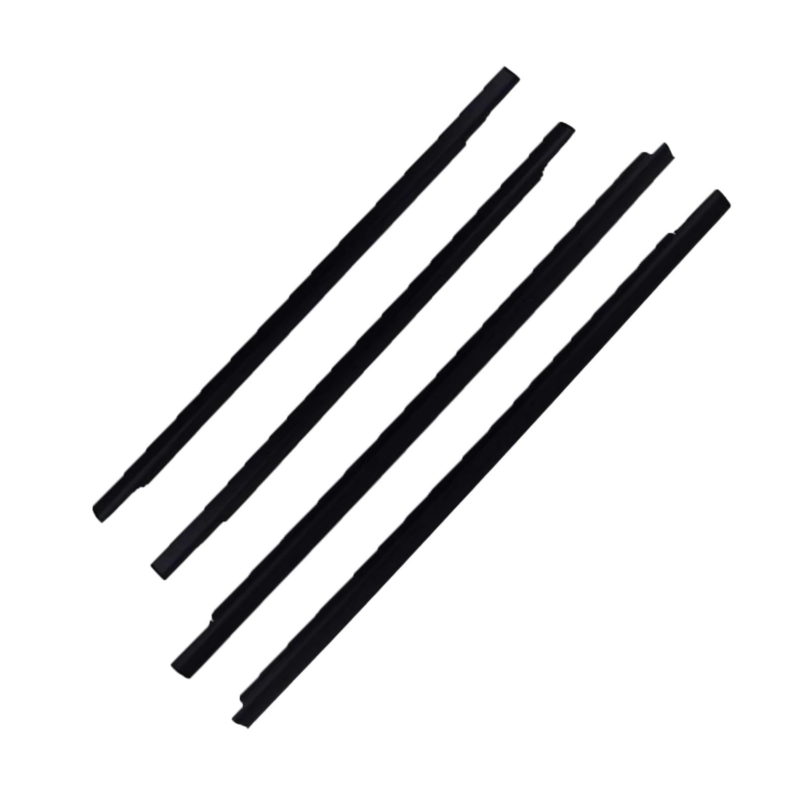 Automotive Window Seals Compatible with Mitsubishi for L200 for Strada 4-Door K60 K70 1996-2002 4Pcs Car Outer Door Window Moulding Trim MR144685 MR144697