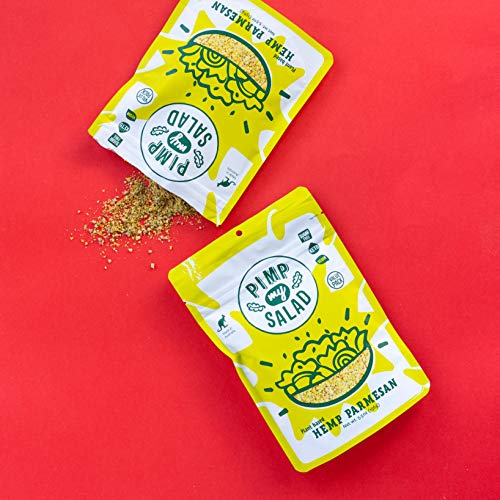 Pimp My Salad Hemp Parmesan | Vegan Cheese | Plant Based SuperFood | Diary Free Alternative | Gluten Free | Low Carb | 2 Value Packs