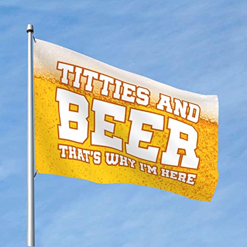 Drapeaux de chambre Titties and Beer cadeau drôle homme