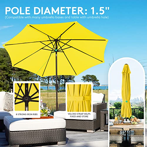 Jearey 10Ft Patio Umbrella Outdoor Umbrella With Auto Tilt Crank System thumb #4