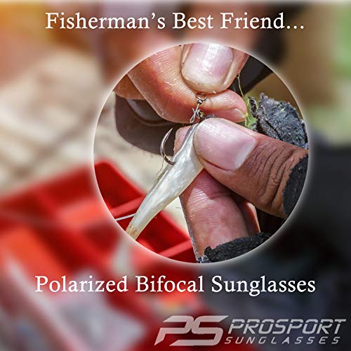 proSPORT Polarized Bifocal Sunglass Men Women +2.00 Premium Anti Glare Brown Lenses with Hard Case 6