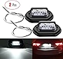 Nilight 2PCS 12V LED License Tag Light Convenience Courtesy Door Step Lights Waterproof Rainproof Dome Cargo Lights Under Hood Lights Legal for Car Truck RV Trailer, 2 Years Warranty